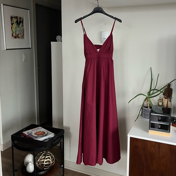 Aritzia Wilfred Encourage Poplin Cotton Bohemian Summer Dress Sz XS - Picture 4 of 14